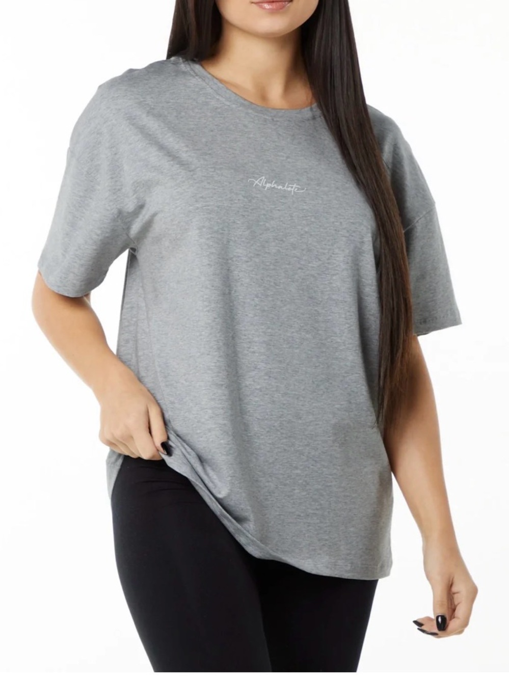 Alphalete signature oversized Tee - Gray